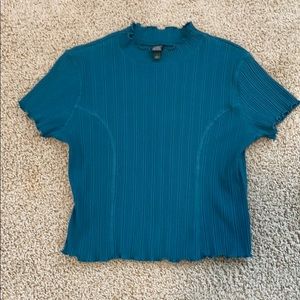 NEW WITHOUT TAGS Wild Fable Blue Mock Neck Top